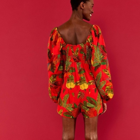 NEW! FARM RIO Red Forest Birds Rompe, SIZE SMALL 0742 - Picture 3 of 8